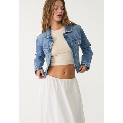 Stradivarius Denim jacket with pockets Medium blue S