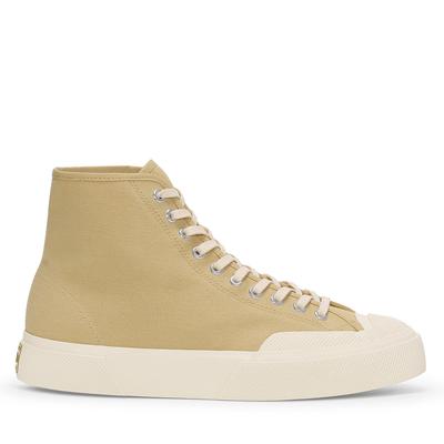 Superga Artifact By 2433 Works High Cut Cotton Canvas - Beige off White Trainers