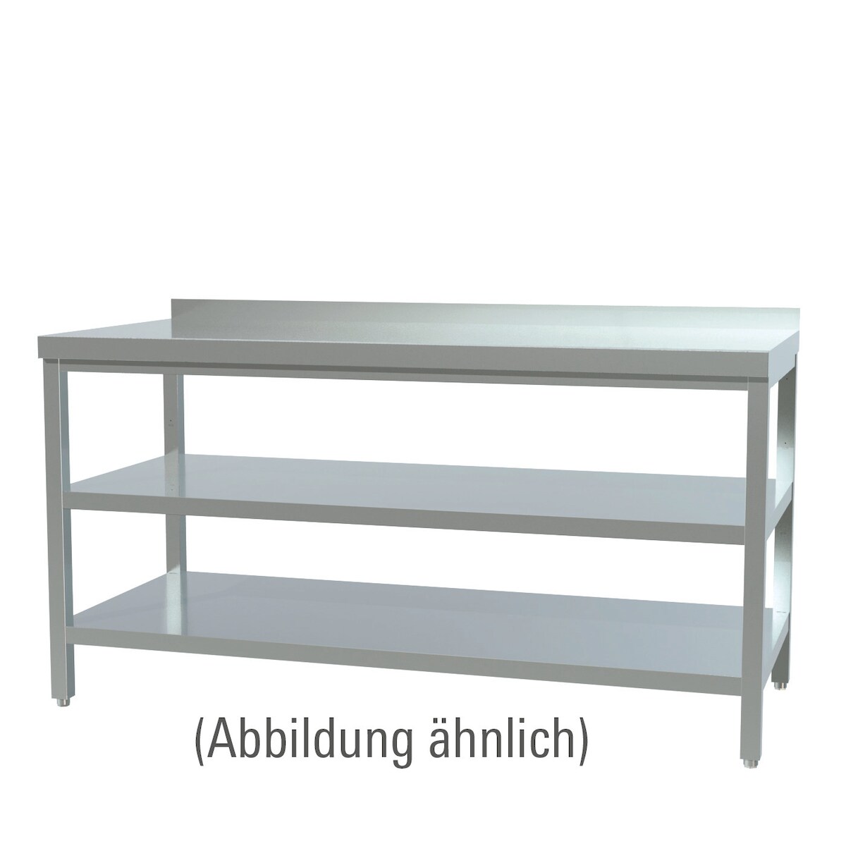 Arbeitstisch verschweißt mit 2 Böden mit 50 mm Aufkantung 1200 x 600 x 850 mm Image