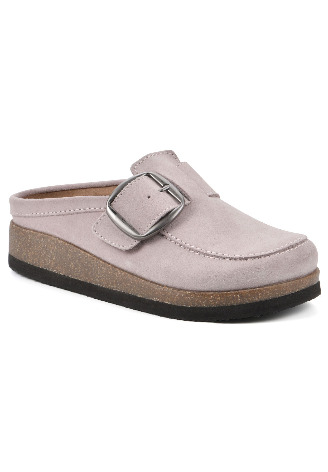 Women's Bueno Casual Flat by White Mountain in Light Lavender Suede (Size 9 M)