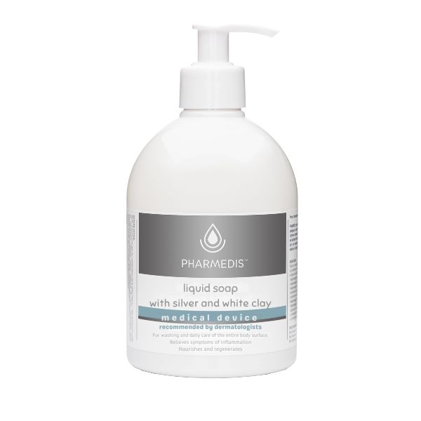 Sapone liquido con nanosilver e argilla bianca Pharmedis 500 ml