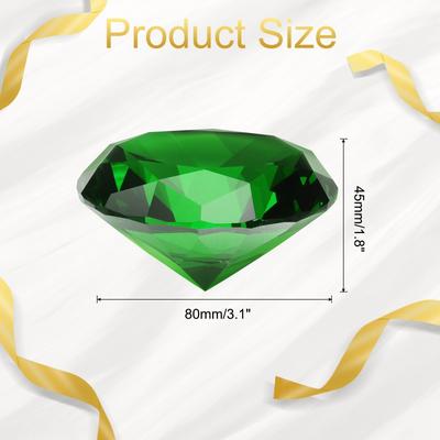 Clear Crystal Diamond Paperweight, 80mm Artificial Diamond Home Decor - 80mm(3.1")