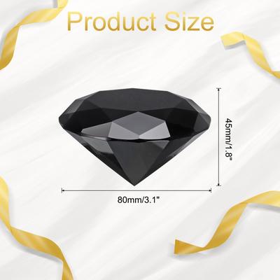 Clear Crystal Diamond Paperweight, 80mm Artificial Diamond Home Decor - 80mm(3.1")