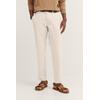 Chinohose BUGATTI, Herren, Gr. 35, Länge 30, 20, ecru, 97% Baumwolle, 3% Elasthan, unifarben, casual, gerade, unten schmal, Hosen, mit praktischen Gürtelschlaufen