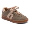 Sneaker BISGAARD "bay l Weite: normal", Kinder, Gr. 28, bunt (khaki, rosa), Veloursleder, Glattleder, sportlich, Schuhe, Retro, Schnürer mit Lederfutter, Größenschablone zum Download