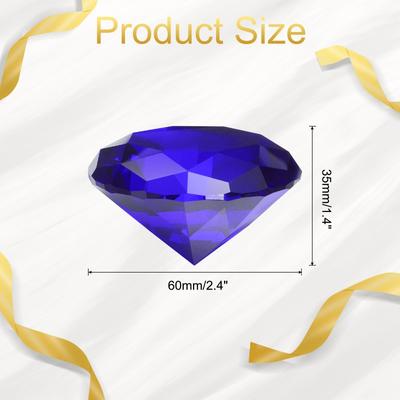 Clear Crystal Diamond Paperweight, 60mm Artificial Diamond for Decor - 60mm(2.4")
