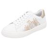 Plateausneaker REMONTE, Damen, Gr. 41, gold (weiß, goldfarben), Leder, kontrastfarbene Details, sportlich, Schuhe, Schnürschuh, Freizeitschuh, Halbschuh mit Kontrastbesatz