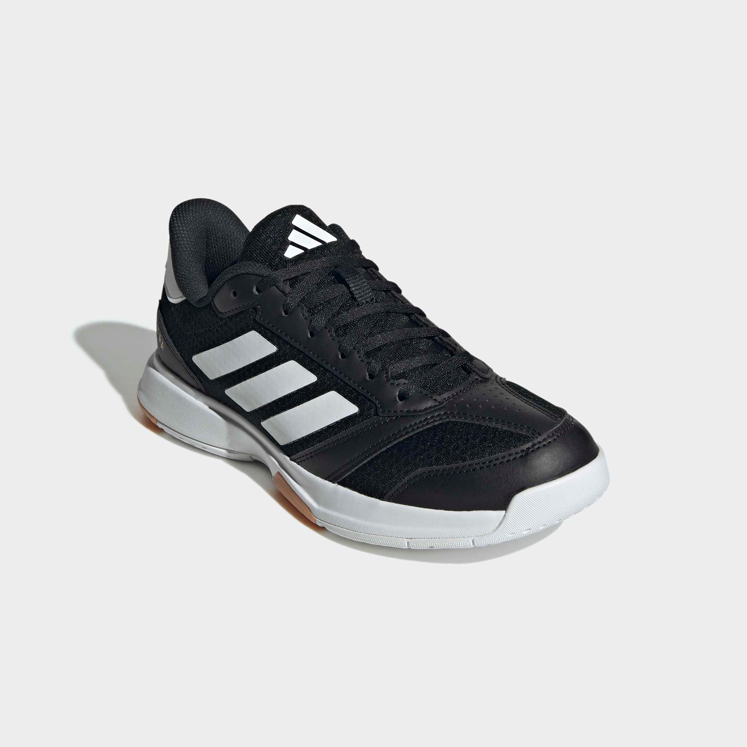Hallenschuh ADIDAS PERFORMANCE "LIGRA 8 INDOOR", Damen, Gr. 40,5, schwarz-weiß (core schwarz, cloud weiß, cloud weiß), Synthetik, Textil, Schuhe Hallenschuh, geeignet für jeden Hallensport