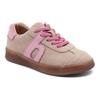 Sneaker BISGAARD "bay l Weite: normal", Kinder, Gr. 28, rosa (dusty rose), Veloursleder, sportlich, Schuhe, Retro, Schnürer mit Lederfutter, Größenschablone zum Download