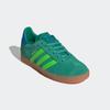 Sneaker ADIDAS ORIGINALS "GAZELLE KIDS", Gr. 36, semi court grün, solar grün, blaubird, Leder, sportlich, Schuhe