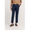 Chinohose BUGATTI, Herren, Gr. 32, Länge 32, 380, marine, 97% Baumwolle, 3% Elasthan, unifarben, casual, gerade, unten schmal, Hosen, mit praktischen Gürtelschlaufen