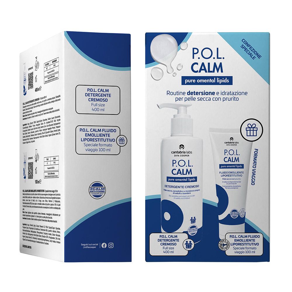 P.O.L. Calm Detergente Cremoso + Fluido Emolliente Liporestitutivo 1 p