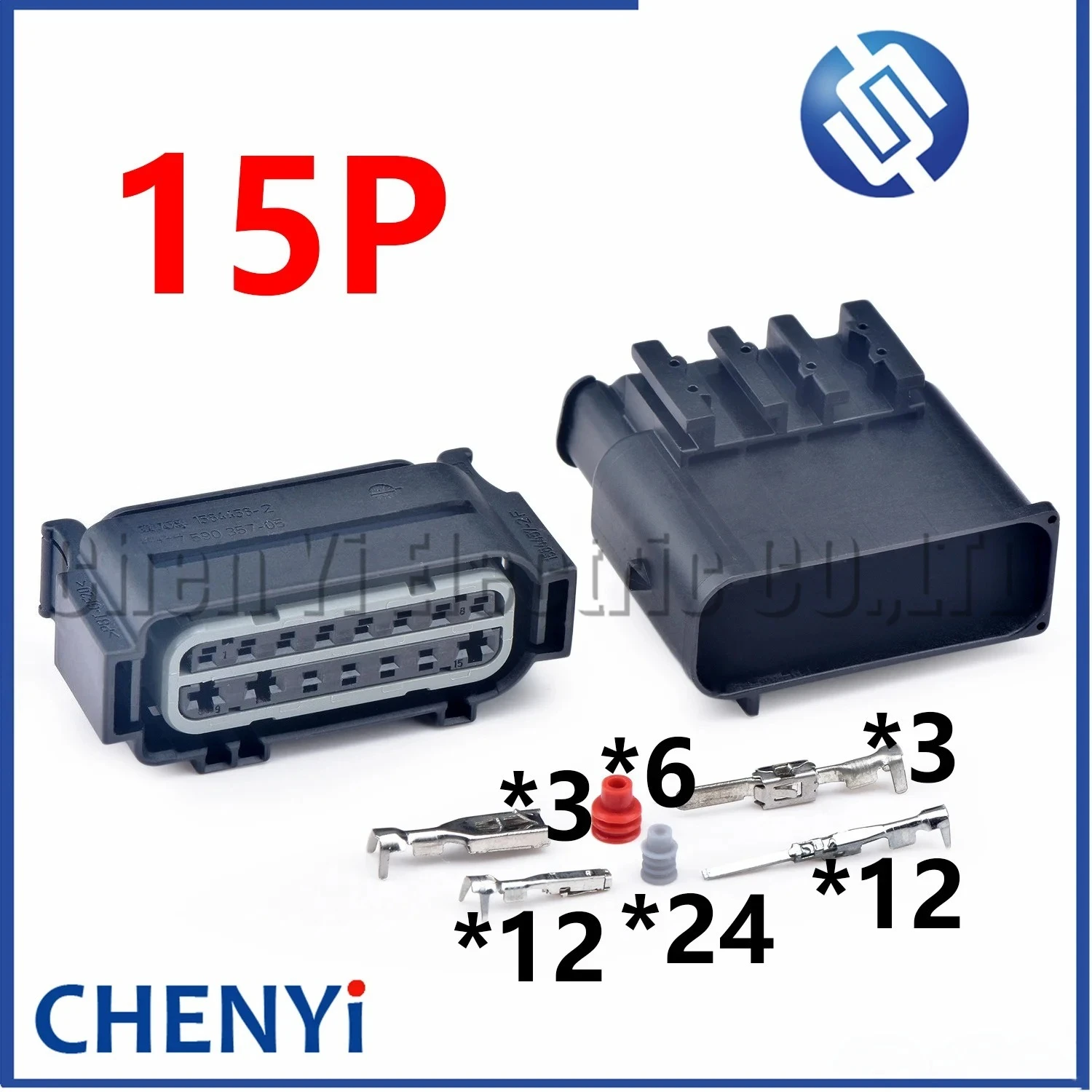 15-poliger Auto-Stecker, Kabelbaumstecker für Radarsensor der vorderen Stoßstange des Fahrzeugs 1564456 -2 7590357 -05 1564457 -2 7590364 -02 1564460 -2 Für BMW Image
