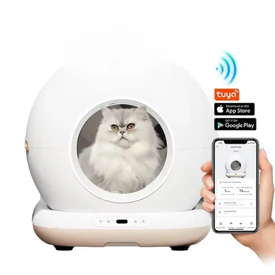 Cat Litter Box Self Cleaning Smart Cat Litter Box Toilet Robot APP Control 72L Large Automatic Cat