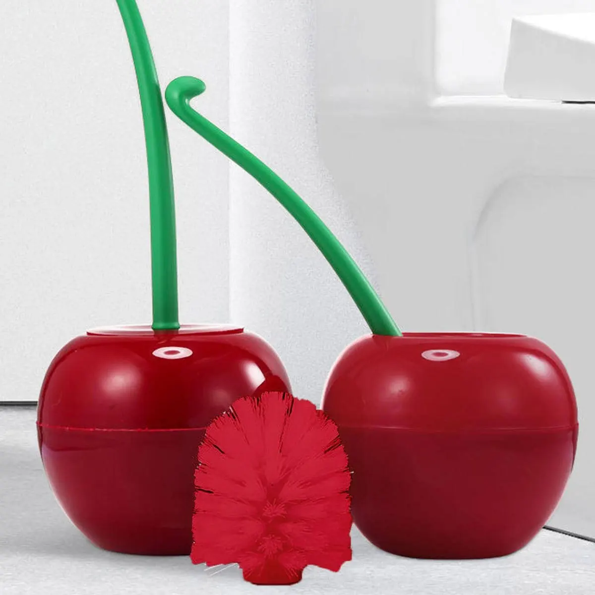 Bürste Kirsch form Toiletten bürsten halter Set Toilette kreative schöne Toiletten bürste Toiletten reinigung