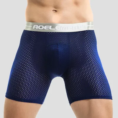 Herren extra lange Sport unterwäsche Boxer laufen Anti-Wear Beine große Eisse ide lose 100kg Fat Guy vier Ecken Image