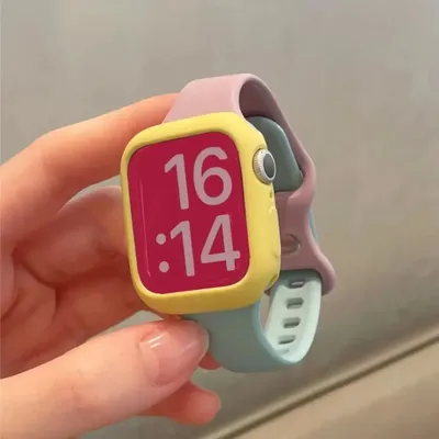 Case +Silicone Strap for Apple Watch Band 44 45mm 8 7 40mm 42 38 49mm Sport Watch Band for IWatch Series 10 9 8 7 6 SE 5 4 3 2 1 Image