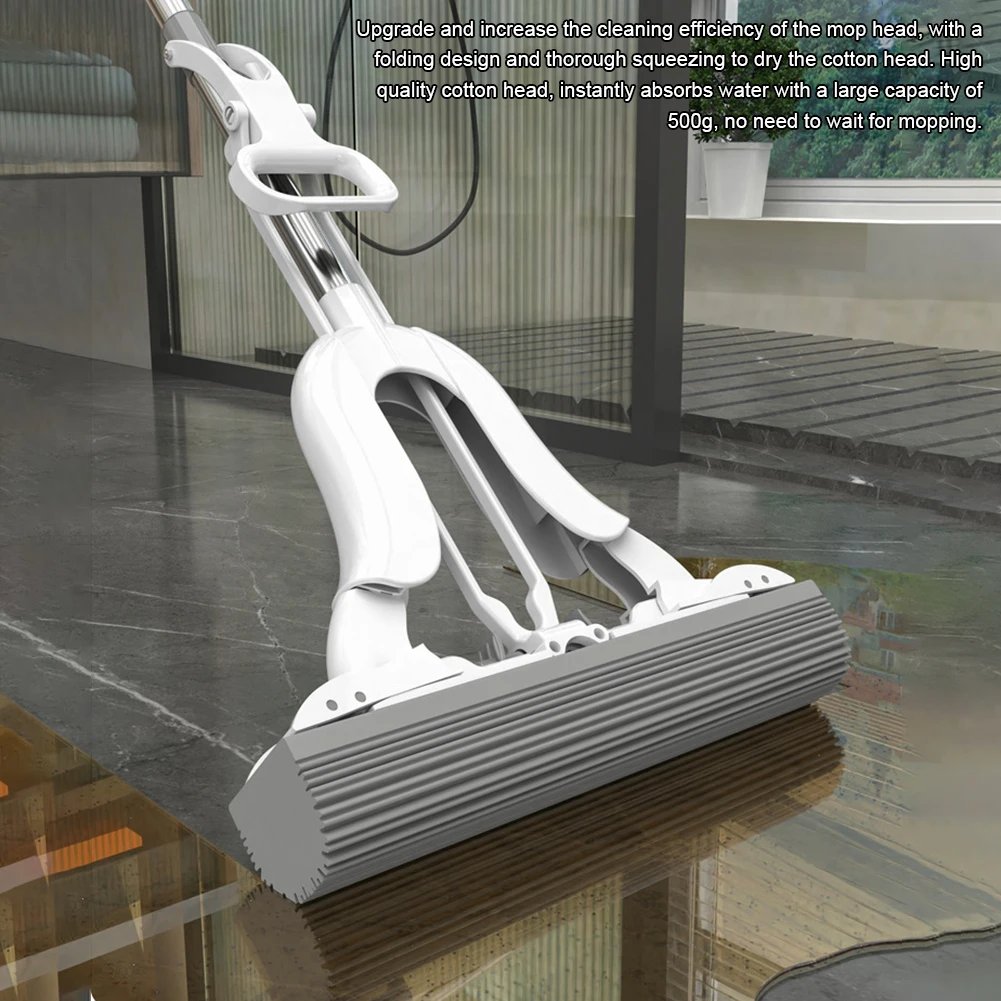 Flacher Haushaltsmopp aus Mikrofaser mit ausziehbarem Griff, Reinigungswerkzeug für Zuhause Image
