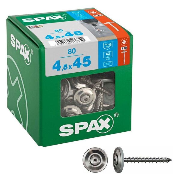 SPAX Spenglerschrauben T20 Linsensenkkopf A2 8 x 45 mm 80 St. Image