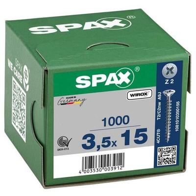 SPAX Universalschrauben Z2 Senkkopf WIROX 3,5 x 15 mm 1000 St.