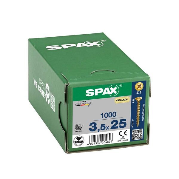 SPAX Universalschrauben Z2 Senkkopf YELLOX 3,5 x 25 mm 1000 St. Image