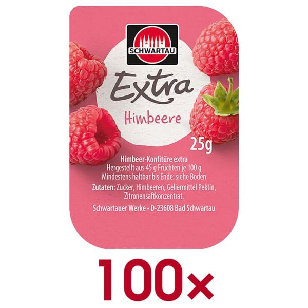 Schwartau 100er-Pack Konfitüre »Himbeer-Konfitüre Extra« 25 g