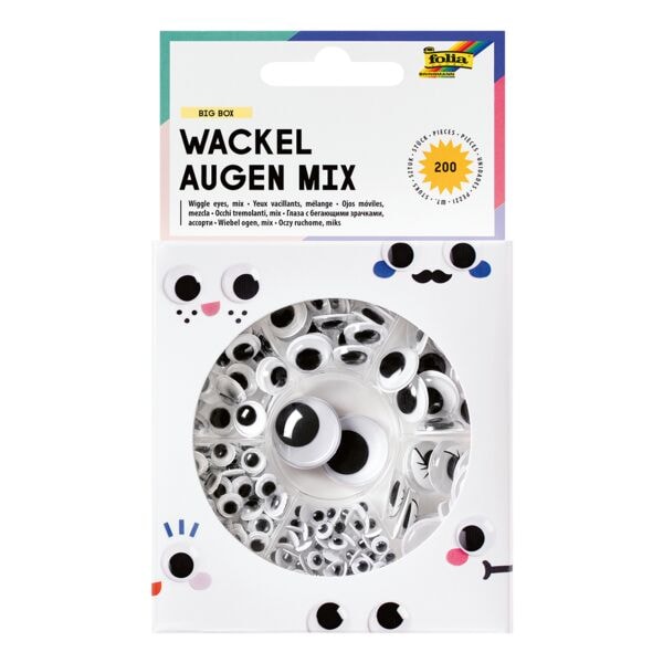 folia Wackelaugen Set »BIG BOX MIX« 200 Stück Image