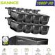 Sannce - Sistema di Sicurezza Cablato Esterni 1080P 16CH 8 Telecamere Accesso Remoto Visione
