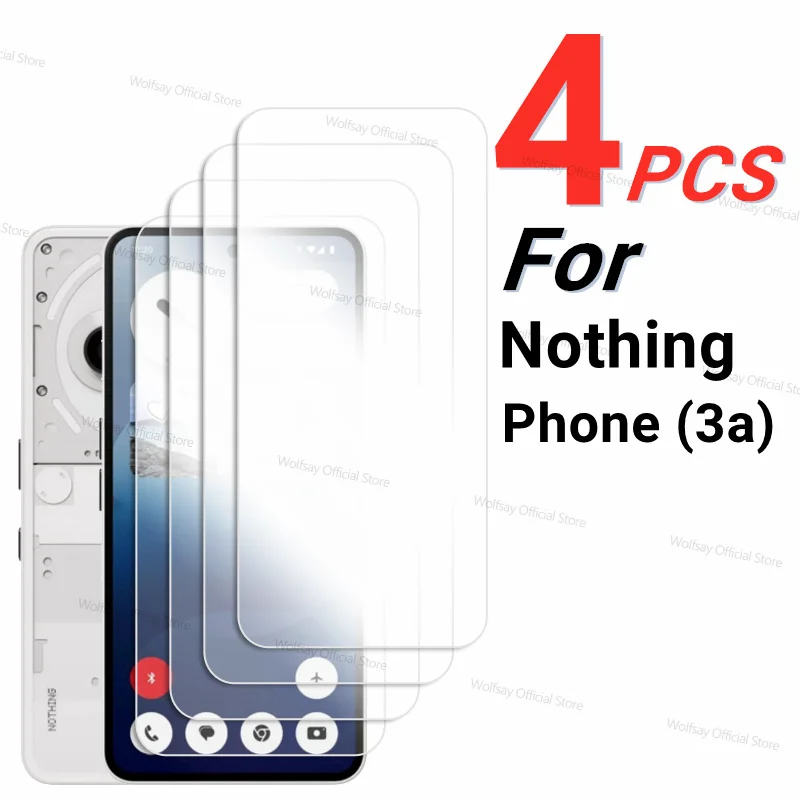 2/4PCS Screen Protector For Nothing Phone 3a Tempered Glass Nothing Phone 3a Full Glue Phone Protector Glass Nothing Phone 3a