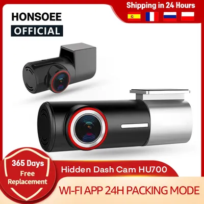 Honsoee U700 Dash Cam Car Dvr Black Box Video Recorder 24H Packing Monitor Dashcam Auto WiFi App Car