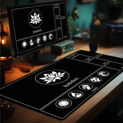 Premium Magic:Party Game Mat Durable Rubber for MTG and TCG Games Lotus 350X600 Mouse Pad Office Desk Mats Party Friendly Design