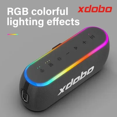 XDOBO X8 III 60W RGB Light Bluetooth Speaker Wireless Column TWS Stereo Subwoofer Sound Box Support