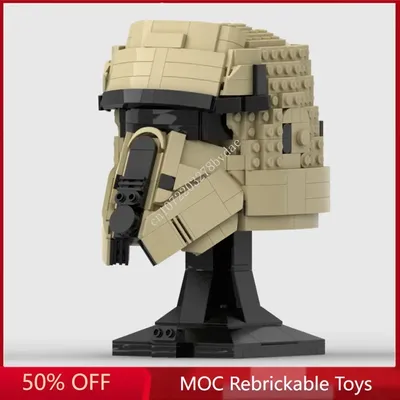 625PCS Star Plan MOC Shoretrooper Helmet MOC SpaceShip Battle Model Building Block Architecture