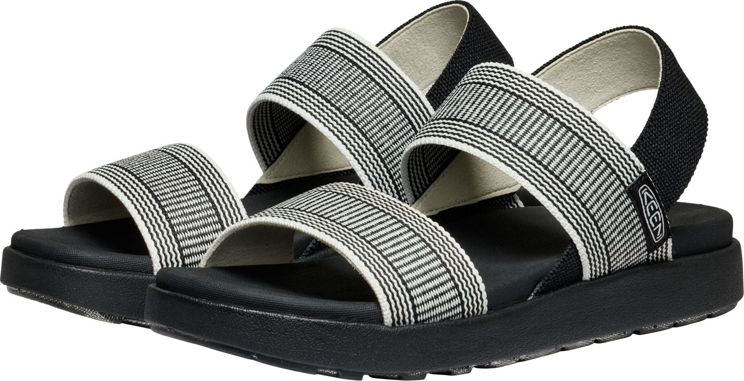 Sandale KEEN "ELLE BACKSTRAP", Damen, Gr. 41, schwarz-weiß (schwarz, star weiß), Synthetik, Schuhe