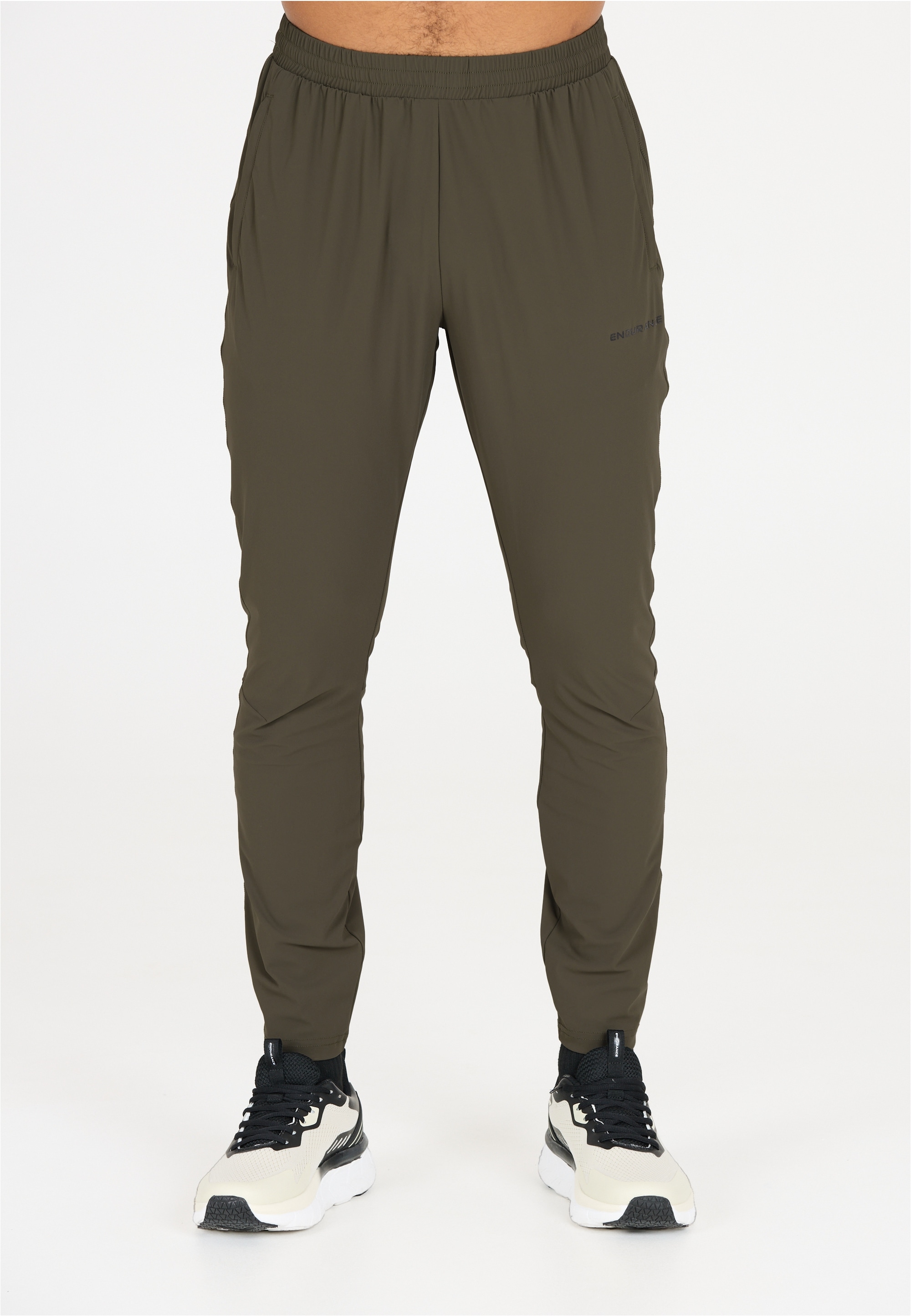 Stoffhose ENDURANCE "Dyne", Herren, Gr. M, US-Größen, grün (dunkelgrün), 79% Polyamid, 21% Elasthan, unifarben, lang, Hosen Stoffhose, mit 4-Wege-Stretch