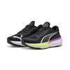Laufschuh PUMA "Scend Pro 2 Laufschuhe Erwachsene", Gr. 48, schwarz gelb alert pure magenta lila, Obermaterial: Textil, Synthetik; Futter: Textil; Innensohle: Textil; Laufsohle: Gummi, Schuhe