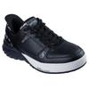 Slip-On Sneaker SKECHERS "SIZZLE-SNOOP SIZZLE SLIP-INS PAISLEY", Herren, Gr. 43, schwarz-weiß (schwarz, weiß), Leder, modisch, Schuhe, Snoop Dogg Sneaker, Sneaker zum Schlupfen