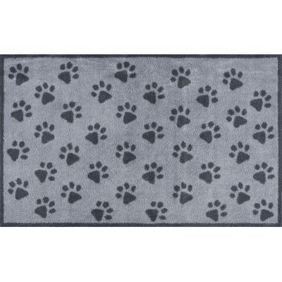Teppich TURTLE MAT "Paws Grey", grau, B:75cm H:9mm L:120cm, Baumwolle, Teppiche Image