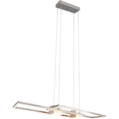 TRIO LEUCHTEN LED Pendelleuchte "ALBANY, LED Hängelampe Wohnzimmer mit Fernbedienung, dimmbar, CCT", grau (nickel), 1 flammig, H: 150,0cm,, Lampen, Lichtfarbe einstellbar, Memoryfunktion, Nachtlicht, up-and-down Licht Image