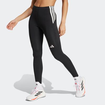 Lauftights ADIDAS PERFORMANCE "Adizero 1/1 L W", Damen, Gr. M, N-Gr, schwarz, Obermaterial: 84% Polyamid, 16% Elasthan, 