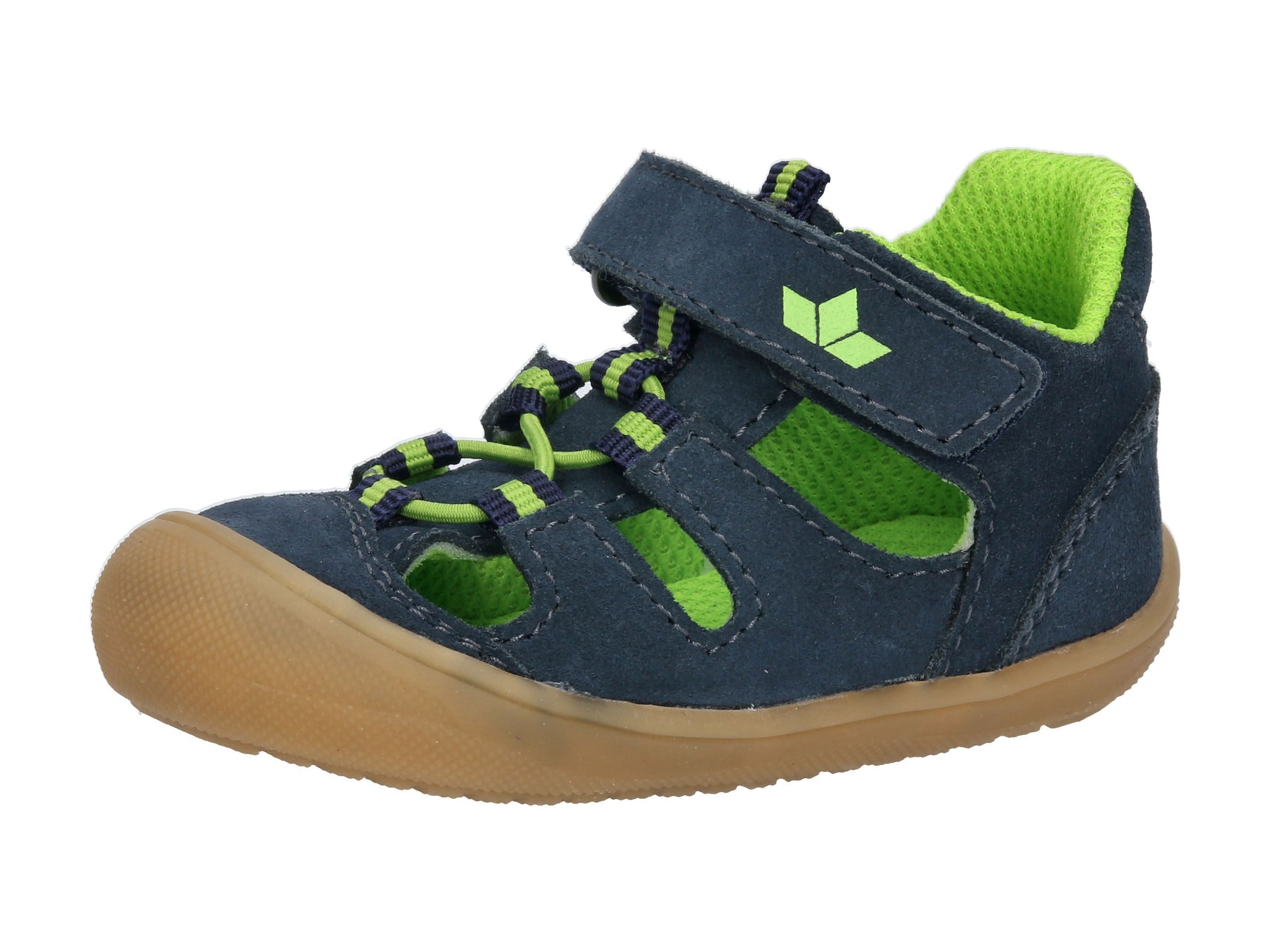 Lauflernschuh LICO "Lauflernschuh Gwen V", Baby, Gr. 26, blau, Veloursleder, Schuhe Lauflernschuh