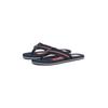 Zehentrenner TOMMY HILFIGER "CORPORATE HILFIGER BEACH SANDAL", Herren, Gr. 41, blau (dunkelblau), Textil, casual, Schuhe, Sommerschuh, Flats, Bequemschuh mit Streifen