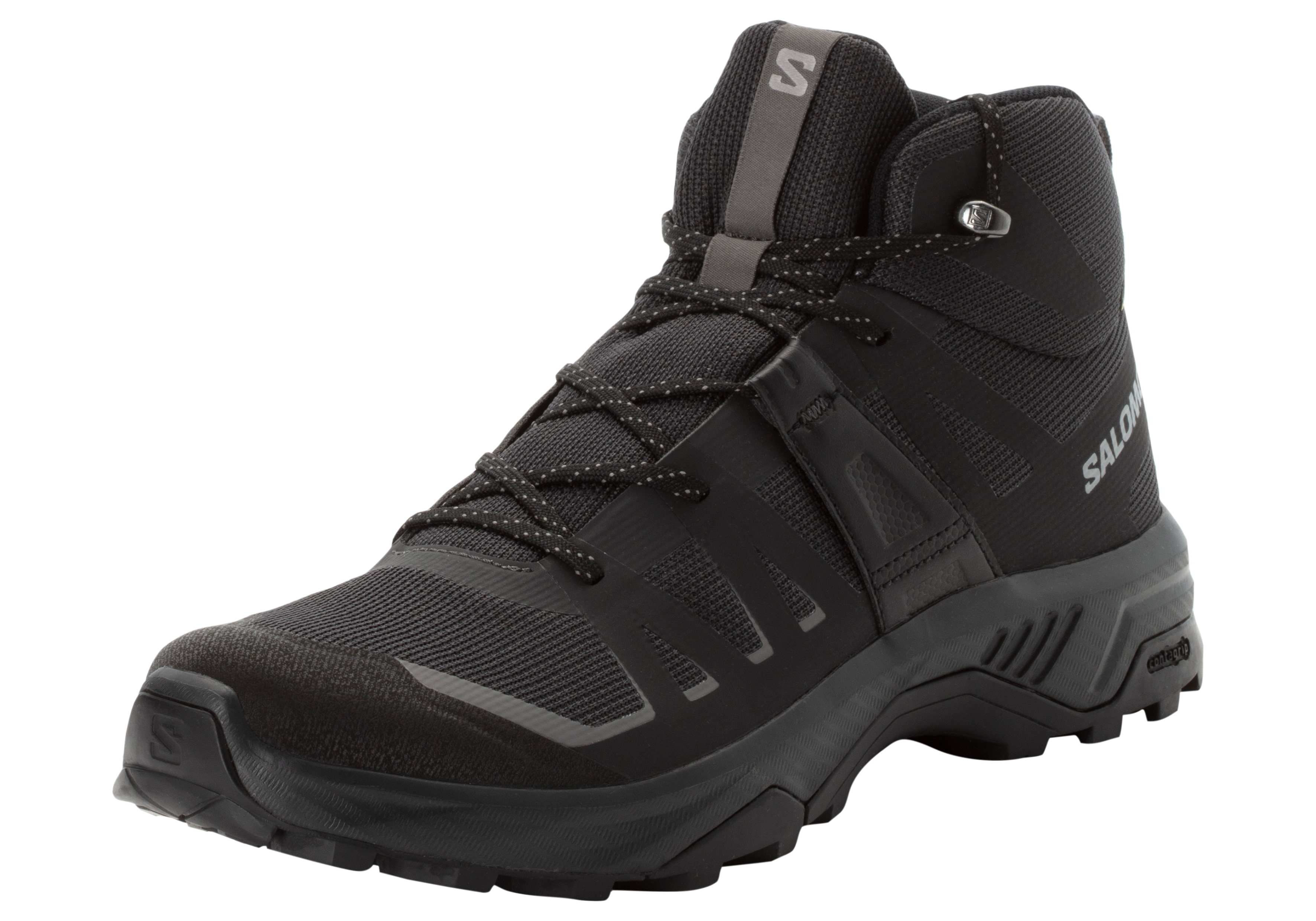 Wanderschuh SALOMON &quot;EXTEND MID GORE-TEX&quot;, Herren, Gr. 44,5, phantom, schwarz, castlerock, Synthetik, Textil, Schuhe Wanderschuh, wasserdicht