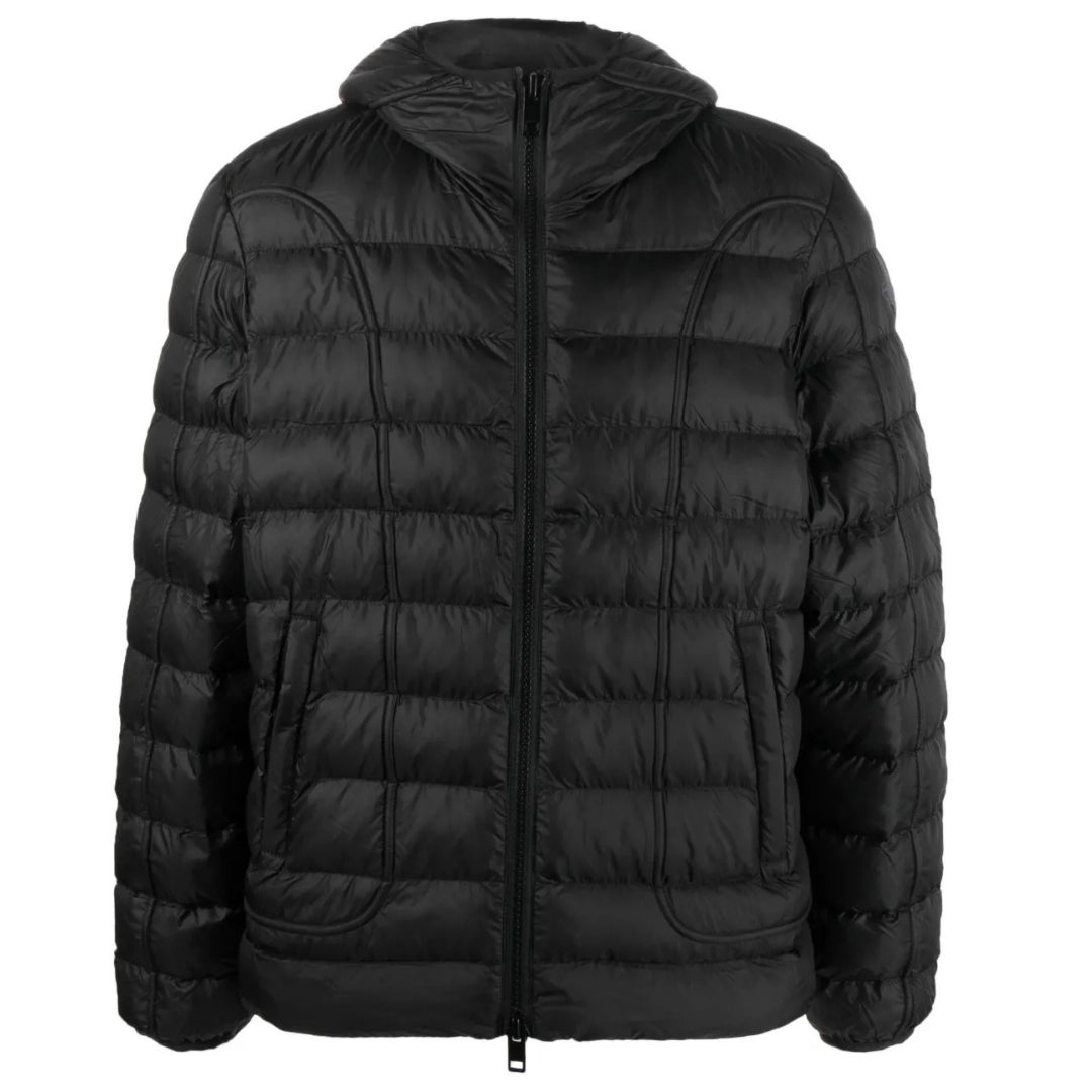 Diesel Mens Plain Black Padded Hooded Jacket - Size 2XL | Diesel Sale | Discount Designer Brands