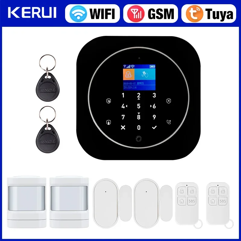 KERUI G12 Wireless Home Alarm System Drahtloses WiFi Home Security System mit Tür- und Bewegungssensor Smart Life App-Steuerung Image