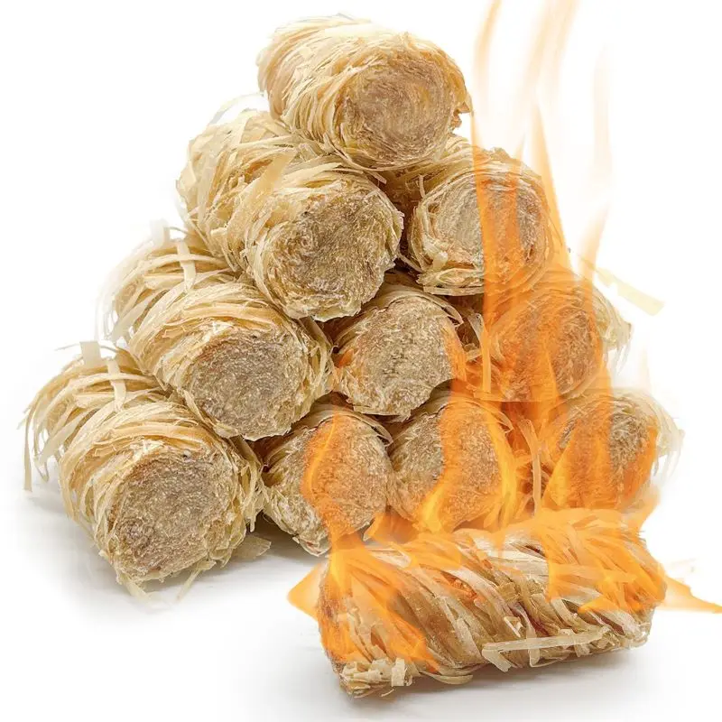 60/120 Stück Feueranzünder, natürliche Feueranzünder für Kamin, Kamine, Kamin, Grillen, Grubenholzkamin, Holzkohlestarter für Grill