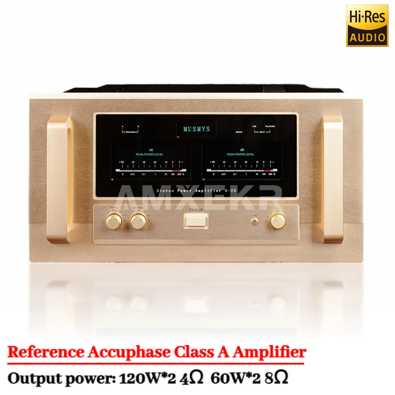 Referenz Accuphase A-75 High-End Pure Class A Verstärker HiFi symmetrischer Post-Power-Verstärker Home Audio Lautsprecherschutz 120 W Image