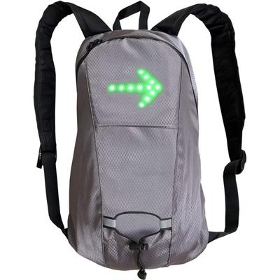 Reflektierender Fahrrad-Rucksack, 15 l, LED-Blinkerlicht, 500 mAh, wiederaufladbare Image