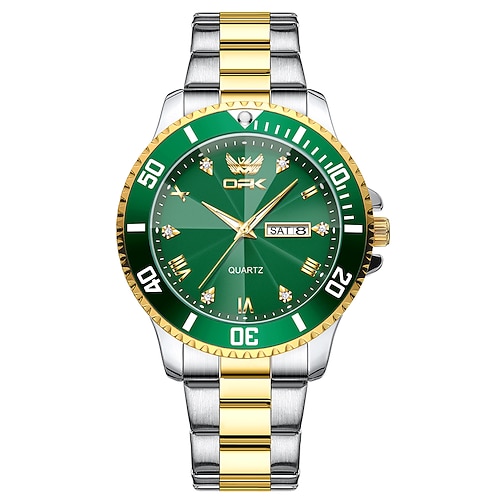 OPK Marke Herren Uhren Einfache Lässige Original Quarz Uhr Wasserdichte Edelstahl Leuchtende Doppelkalenderanzeige Original Uhr 8171 Image