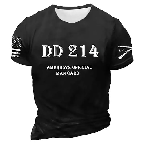 Patriotische T-Shirts für Herren Flagge UK Anstößiges T-Shirt Kurzarm T-Shirt 3D-Druck Crew Neck Shirt Fashion Daily Basic Street Casual Daily Schwarz Blau Grün Sommer Frühling Alle Jahreszeiten Image